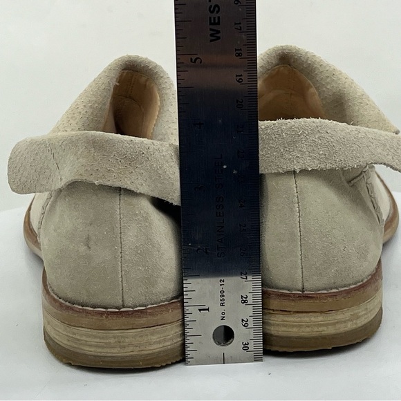 Clarks Artisan Booties Ankle Boot Edenvale Bella Cream Tan Neutral Suede Boho 10 - Picture 11 of 15